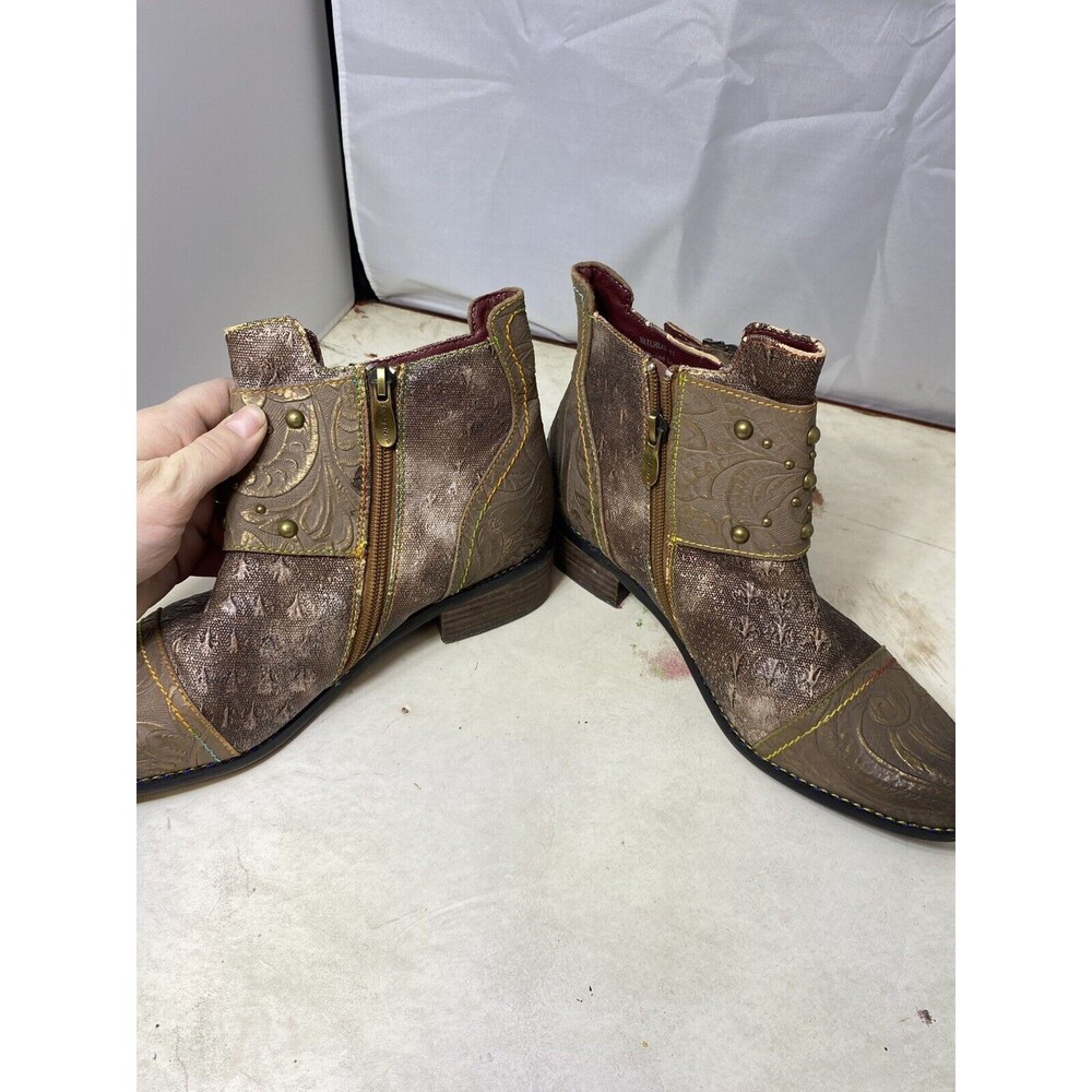 L'ARTISTE NAILHEAD Boots BROWN 9.5 - Picture 13 of 14